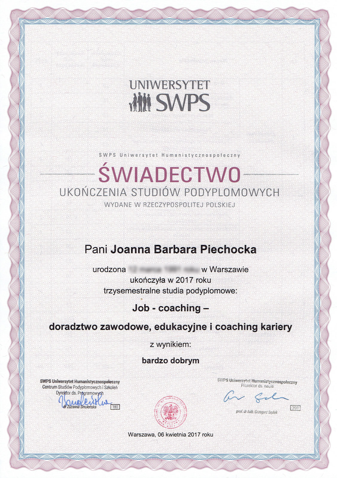 Studia podyplomowe Job-coaching: doradztwo zawodowe, edukacyjne i coaching kariery (Uniwersytet SWPS)